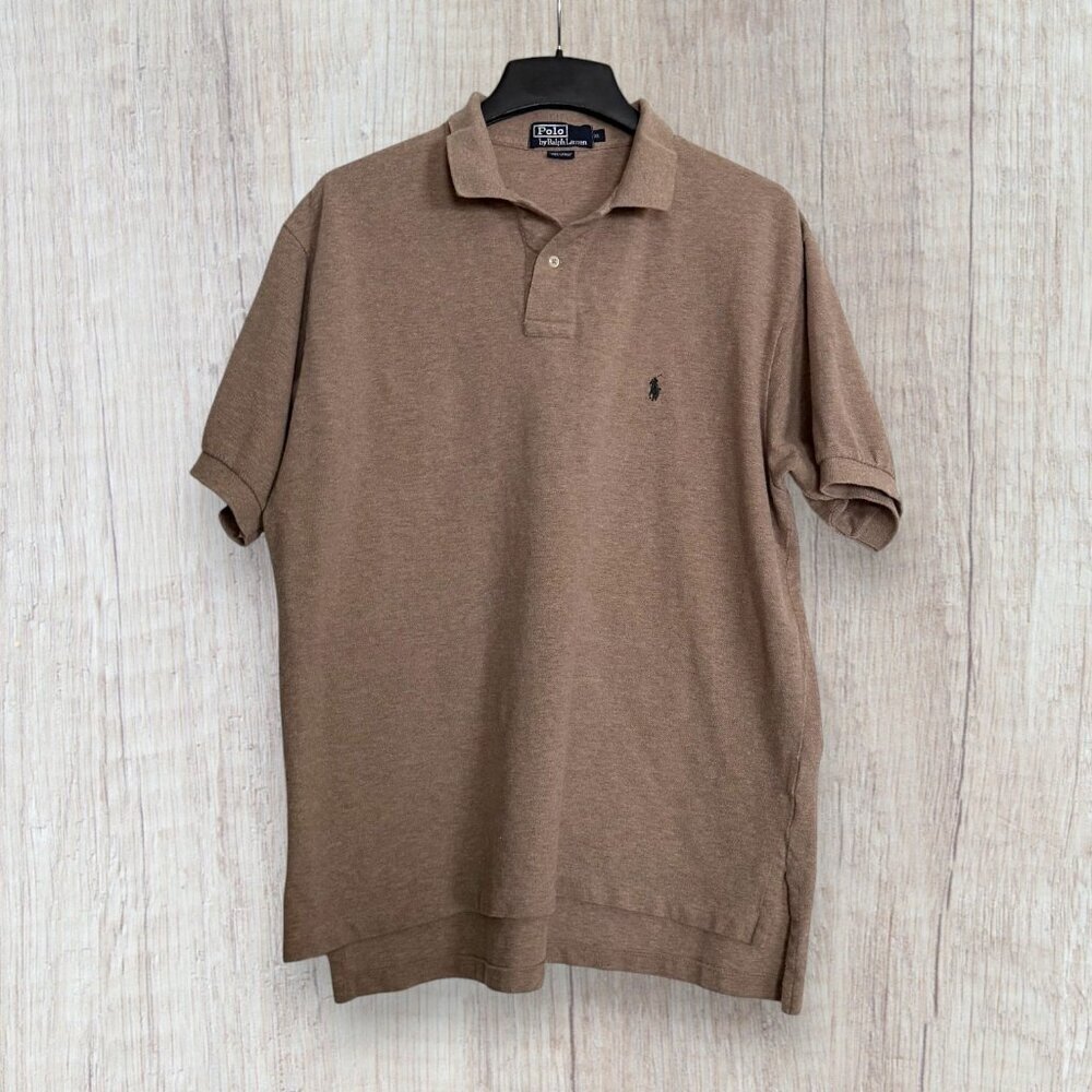 Polo Ralph Lauren Brown Classic Fit Polo Shirt Mens XL Preppy Old Money Summer